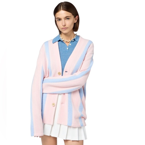 Guest in Residence Sweaters - Guest in Residence Baja Everywear Cashmere Cardigan NWT Powder Pink Combo